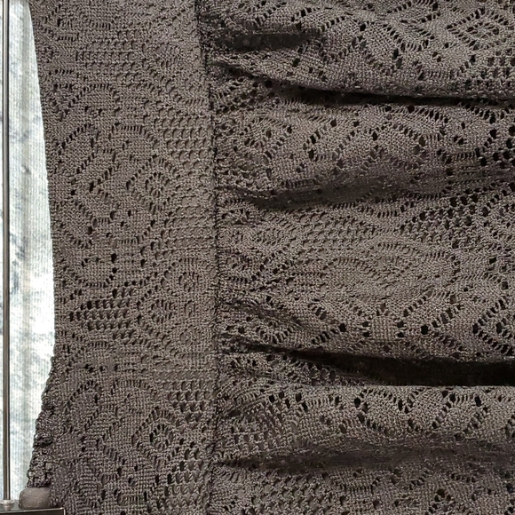 5/$30 🎀 Dream Out Loud | Boho Goth Lolita Black Lace Ruffled Skater Skirt - Picture 2 of 9